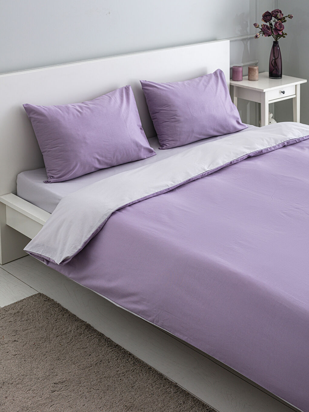 LCW HOME مجموعة غطاء لحاف مزدوج كاملة -9WT083Z8-CWQ