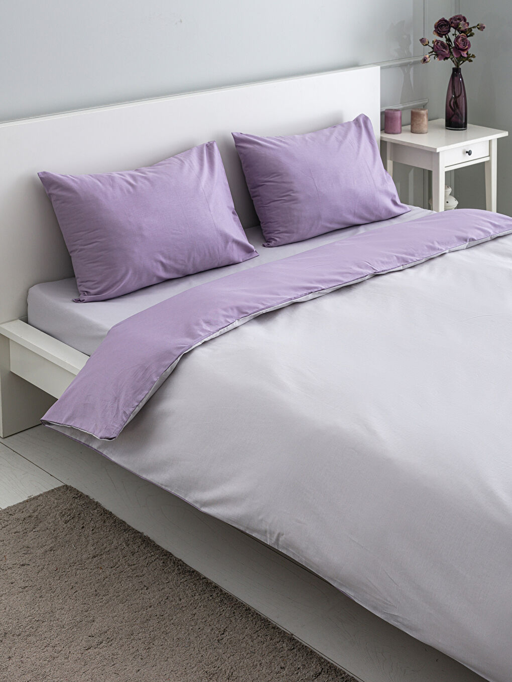 LCW HOME مجموعة غطاء لحاف مزدوج كاملة -9WT083Z8-CWQ