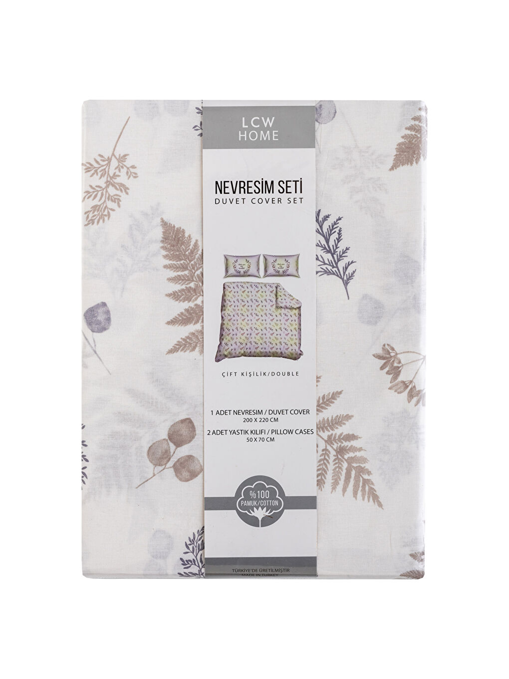 BEIGE Doppel-Bettbezug-Set-4