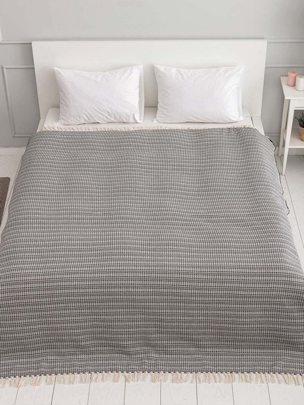 مفرش سرير مزدوج اسود-1