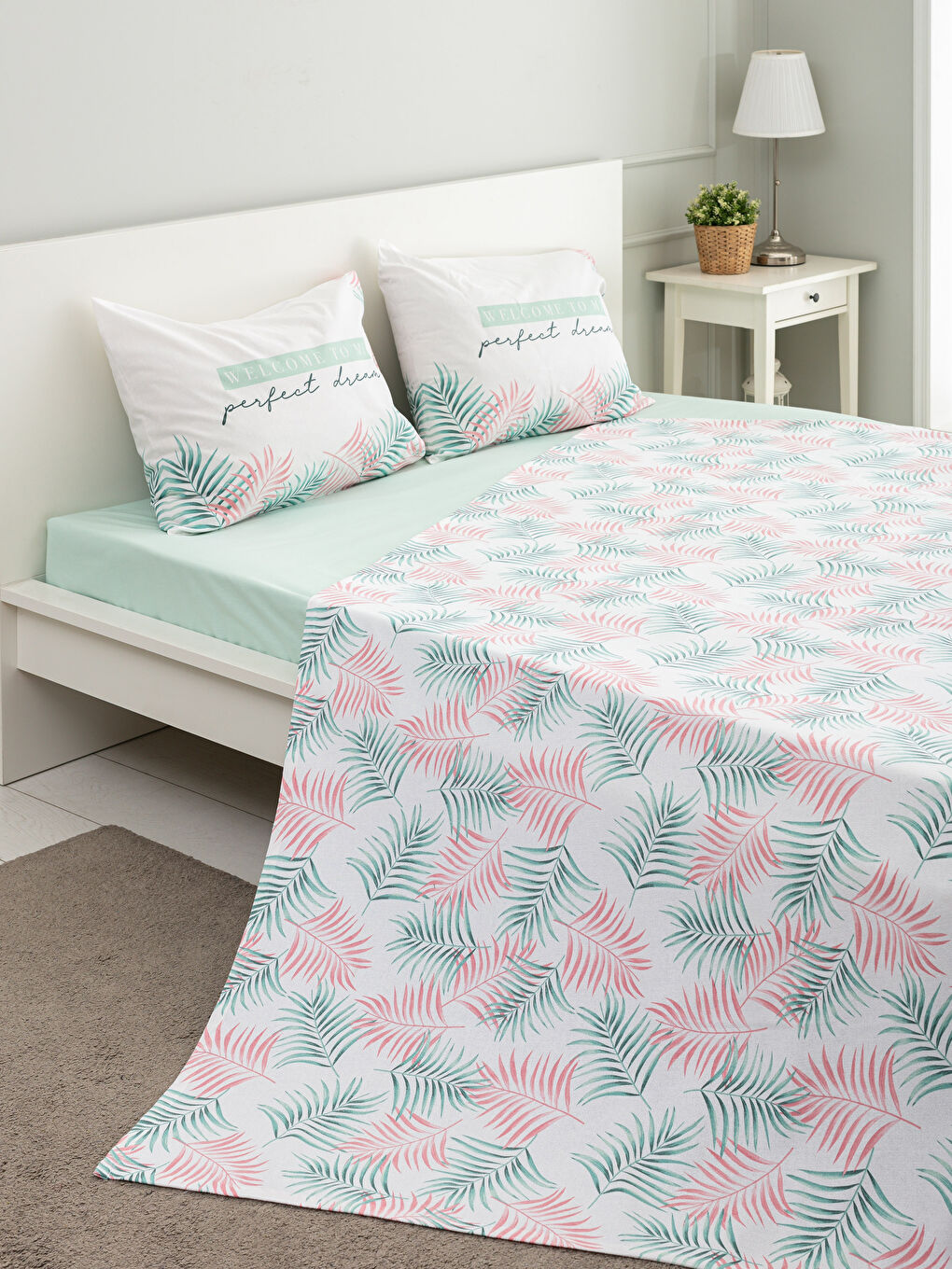 Karışık Baskılı Çift Kişilik Pike