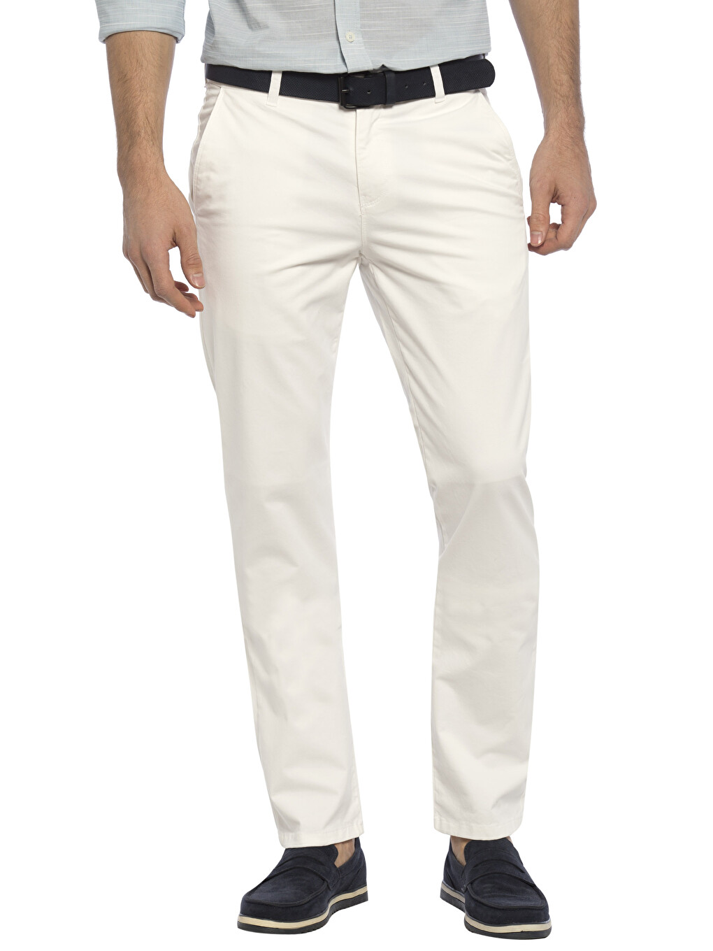 Pantaloni Chino Alb Bărbat