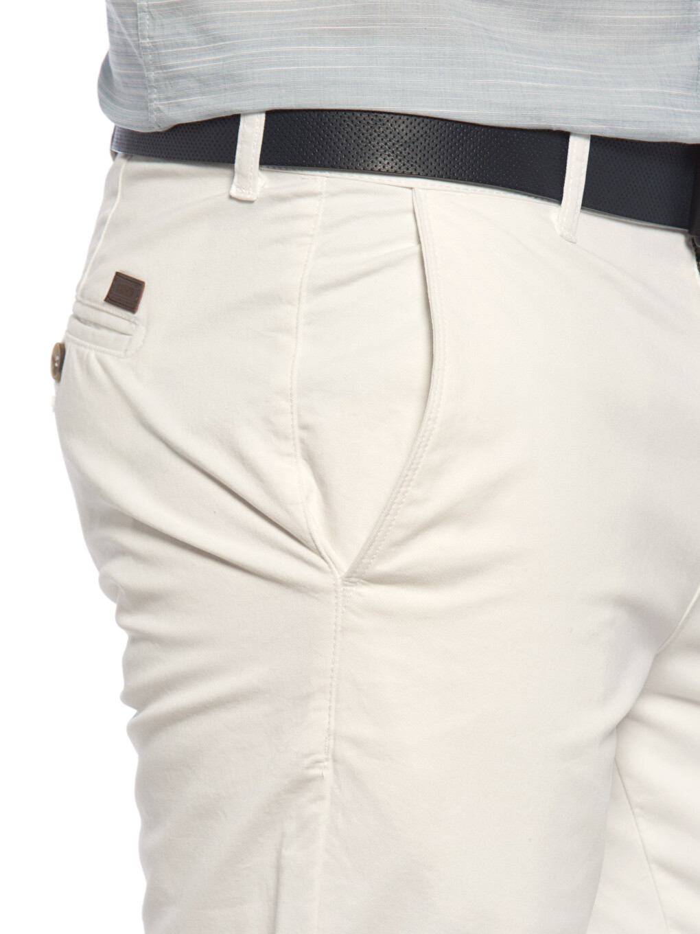 Pantaloni Chino Alb Bărbat-3