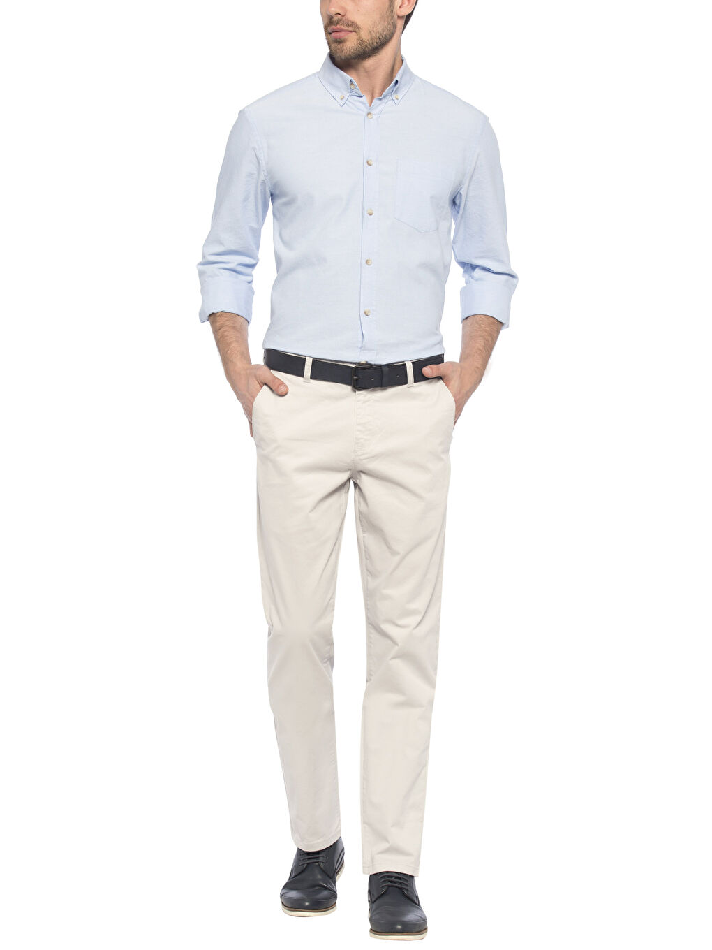 Pantalon chino GRIS Homme-2