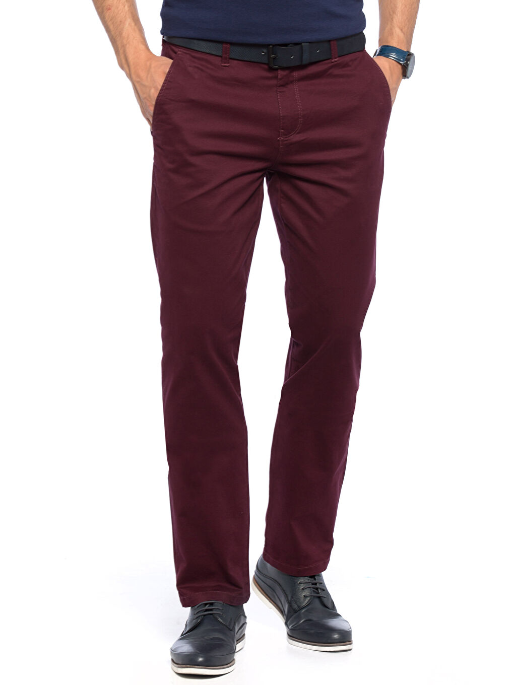 Pantalon chino ROUGE BORDEAUX Homme