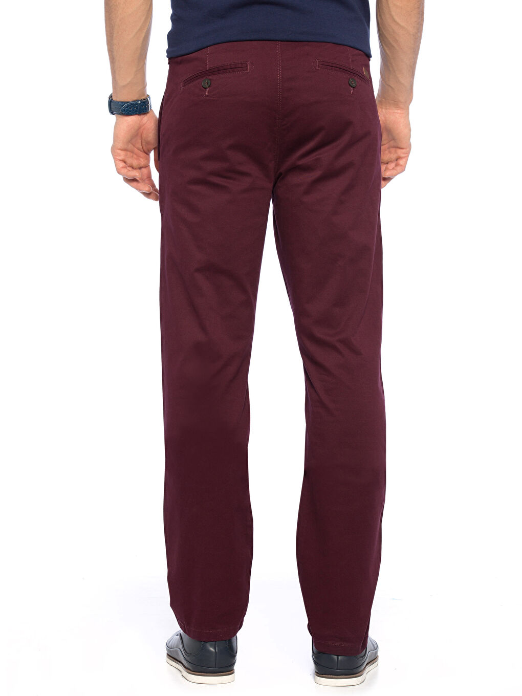 Pantalon chino ROUGE BORDEAUX Homme-1