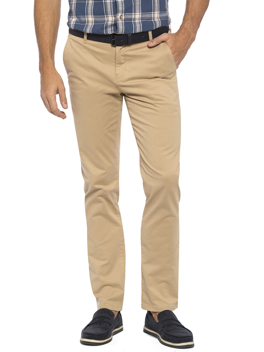 Pantaloni Chino Bej Bărbat