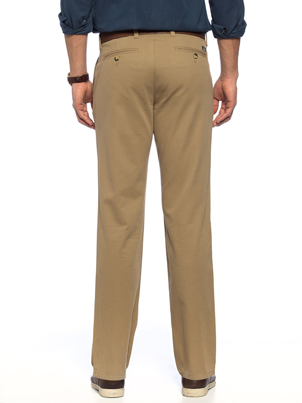 Мужчины Бежевый Брюки чино-1