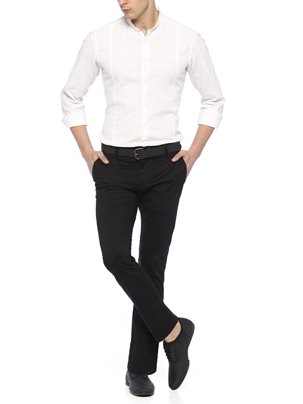 Man BLACK Chino Trousers-2