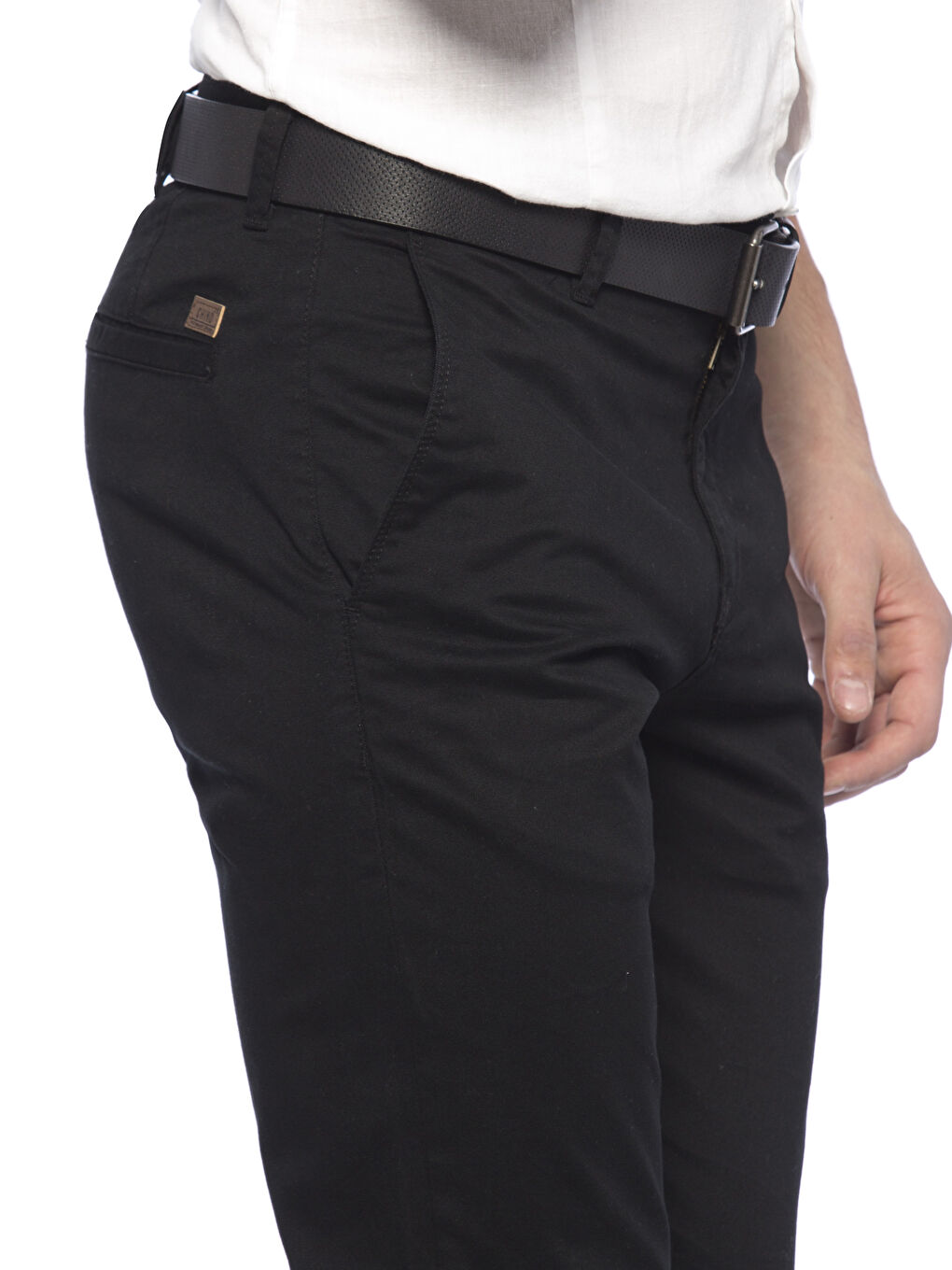 Man BLACK Chino Trousers-3