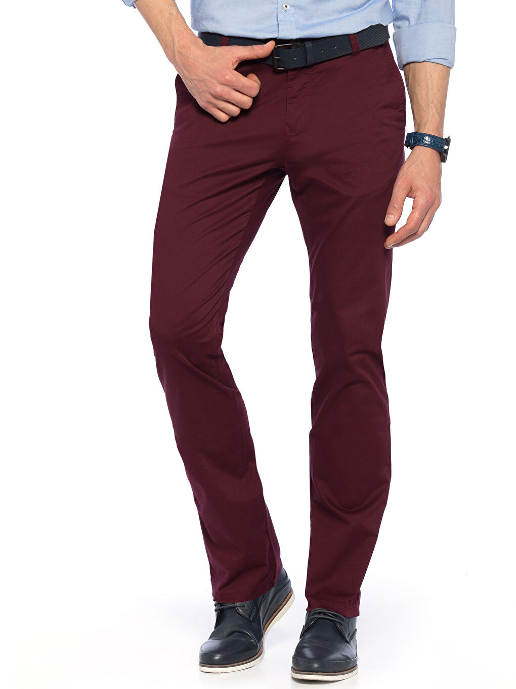 Pantalon chino ROUGE BORDEAUX Homme