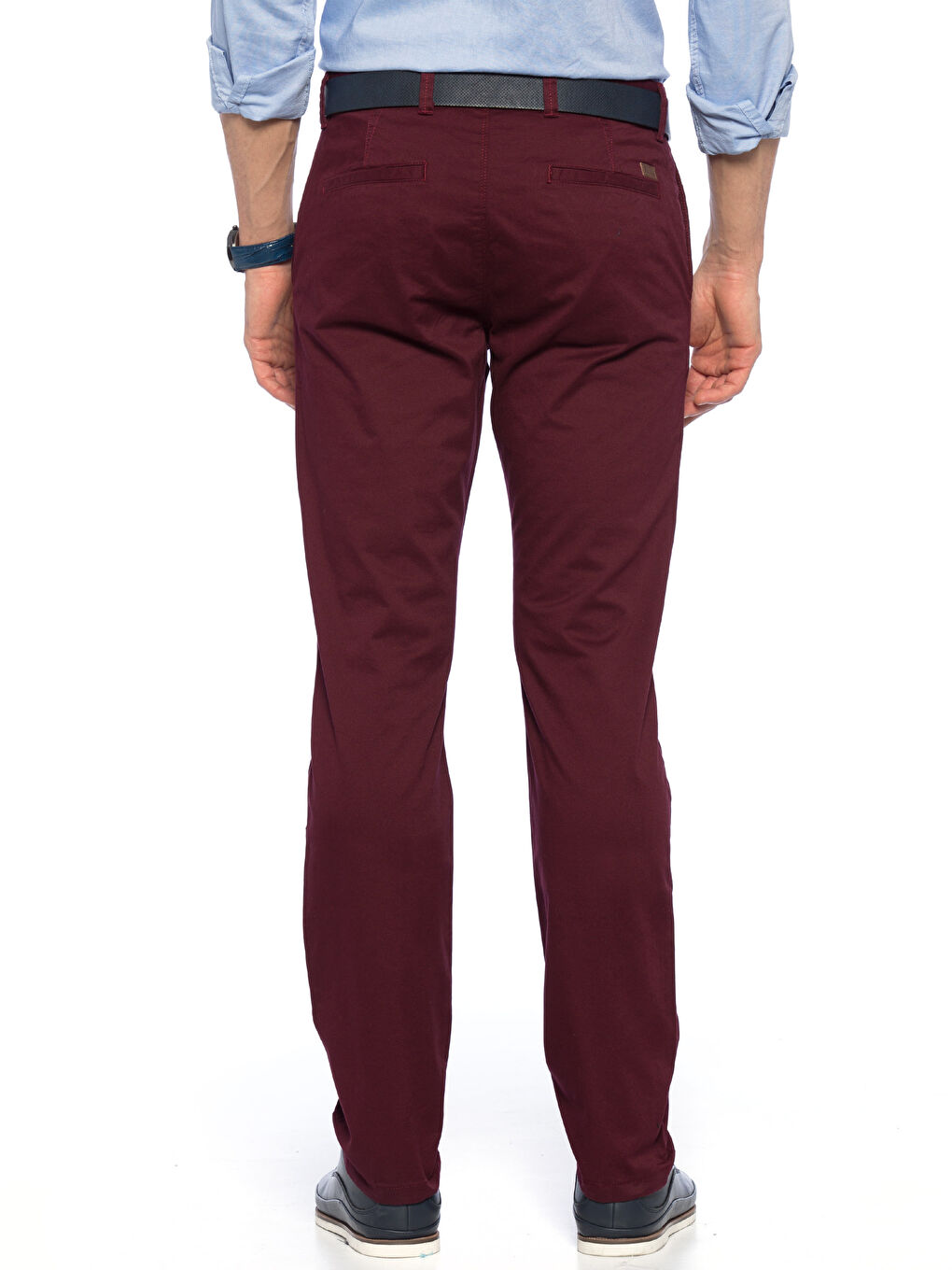 Pantalon chino ROUGE BORDEAUX Homme-1