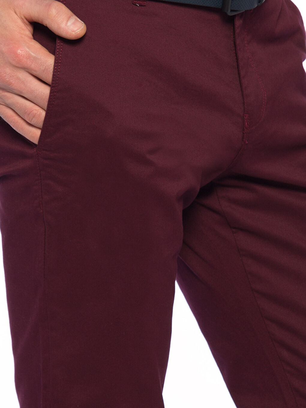Pantalon chino ROUGE BORDEAUX Homme-3