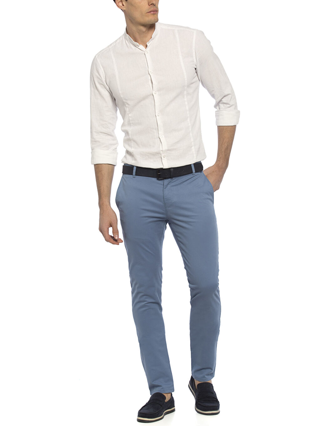 Man BLUE Chino Trousers-2