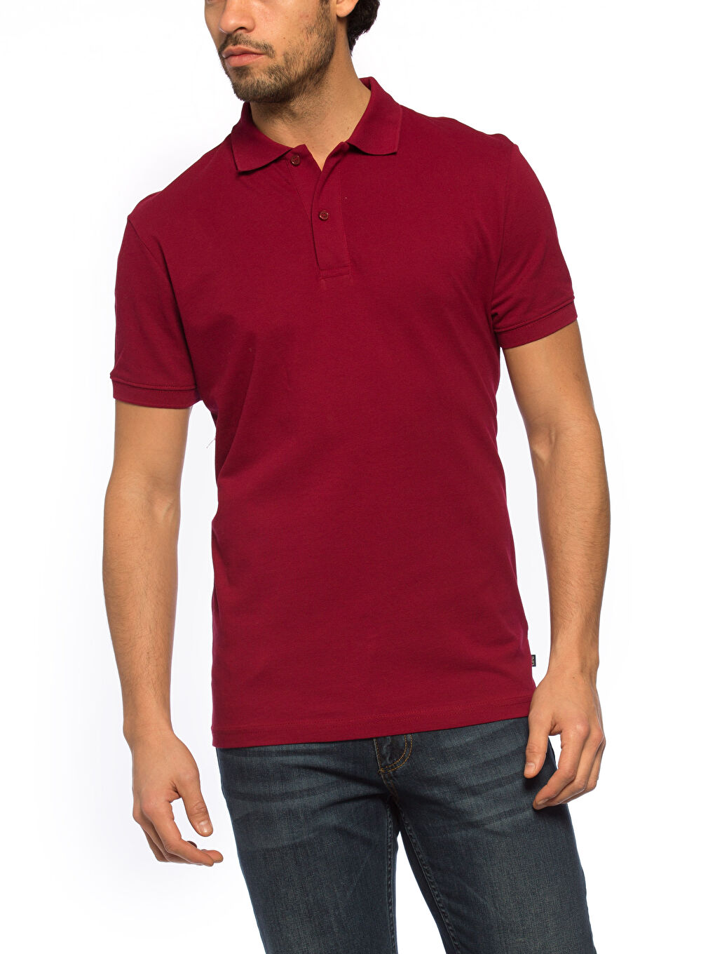 LCWAIKIKI Classic Mann BURGUND T-Shirt -7Y0203Z8-D0A