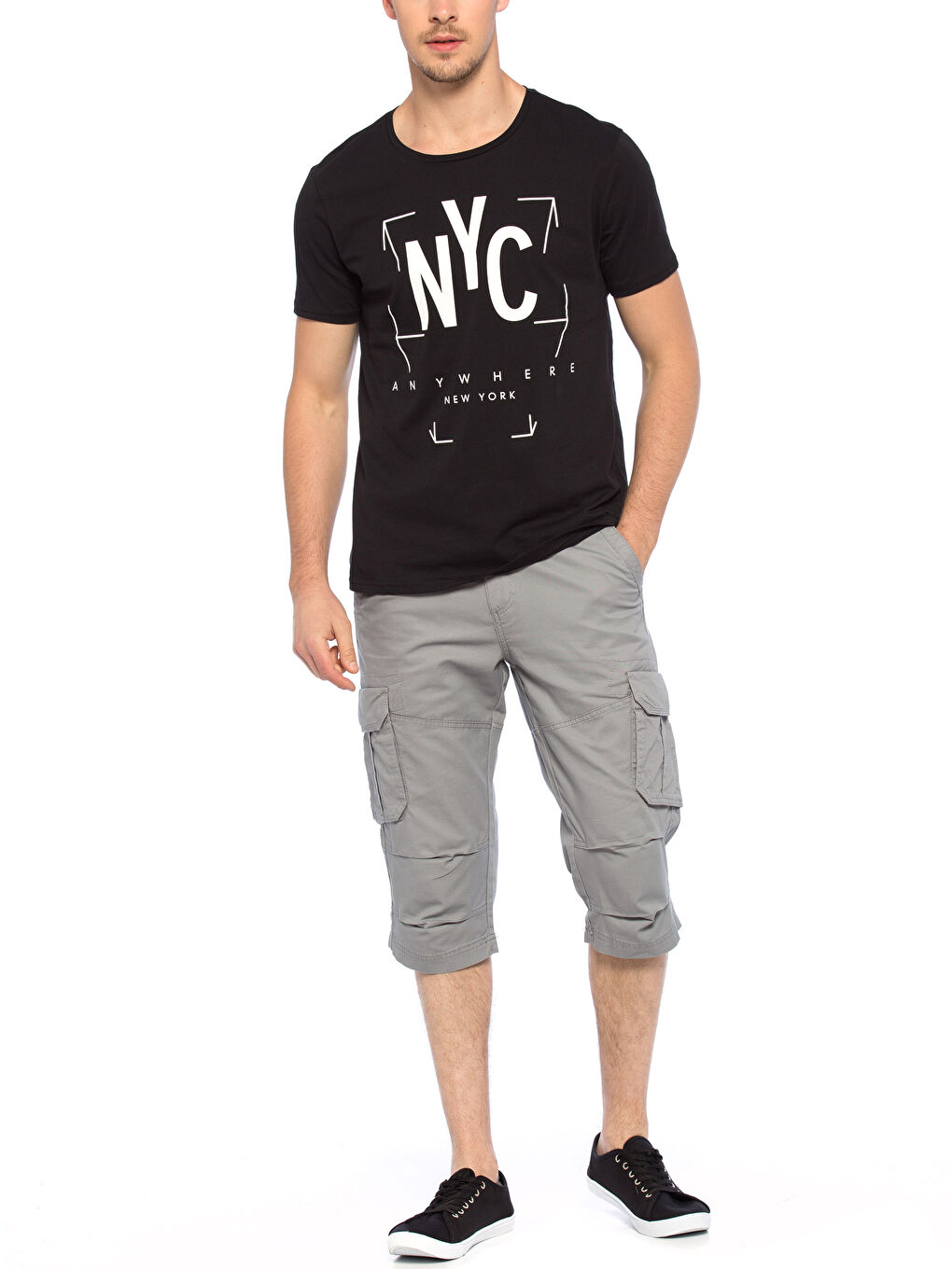Short cargo GRIS Homme-2
