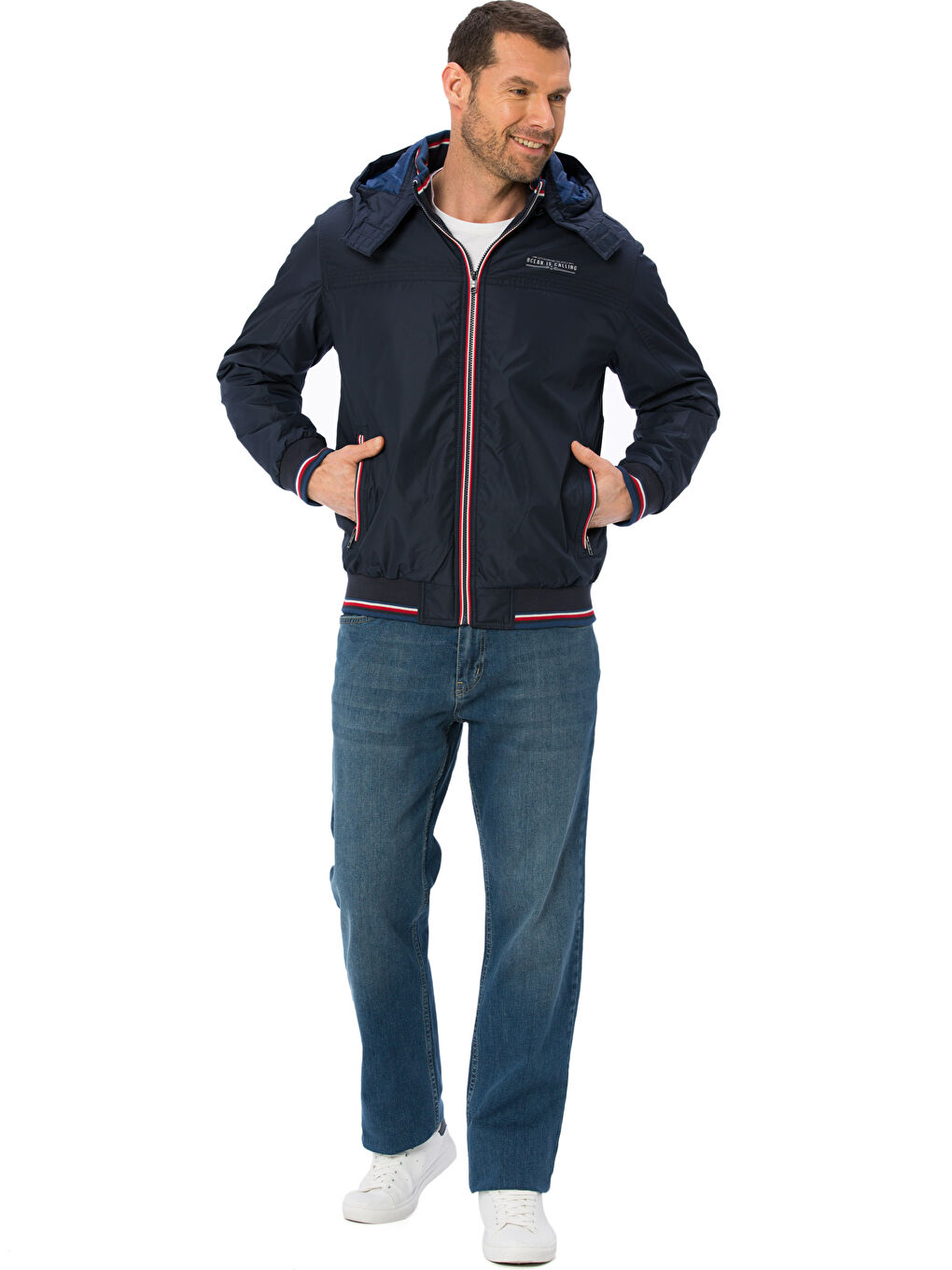 Lacivert Şişme Mont-4