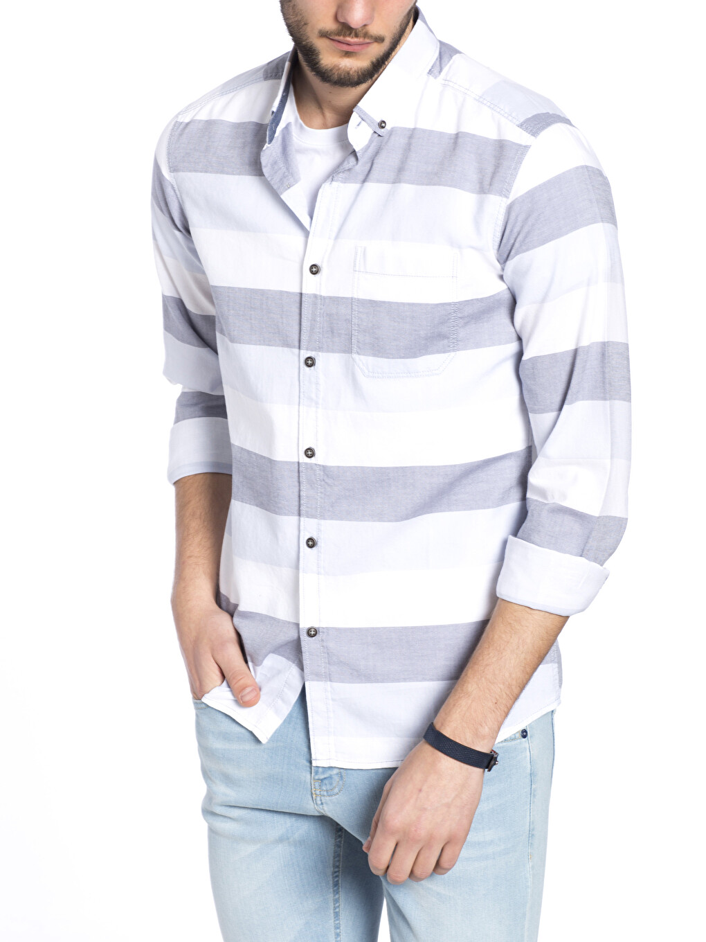 Man Grey Shirt