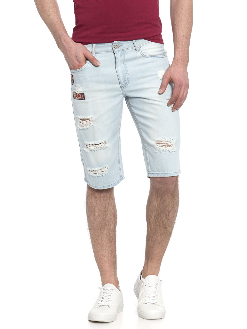 S. Açık İndigo Rodeo Jean Şort