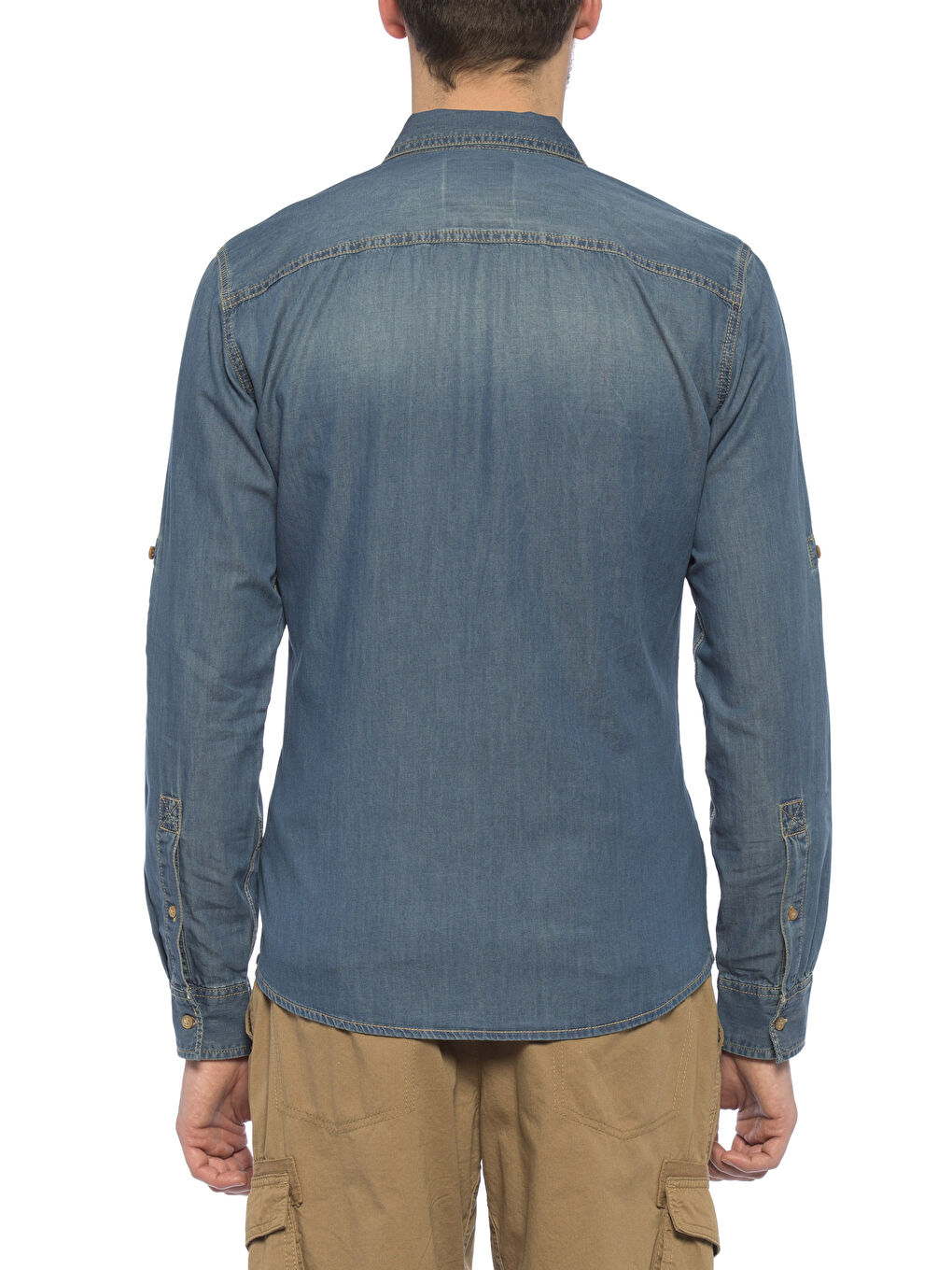 Orta İndigo Rodeo Jean Gömlek-1