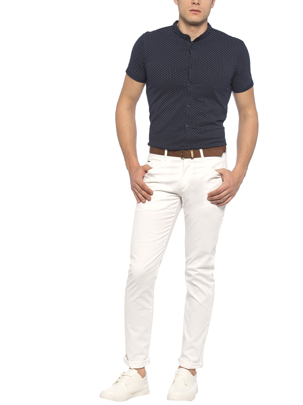 Pantalon BLANC Homme-2