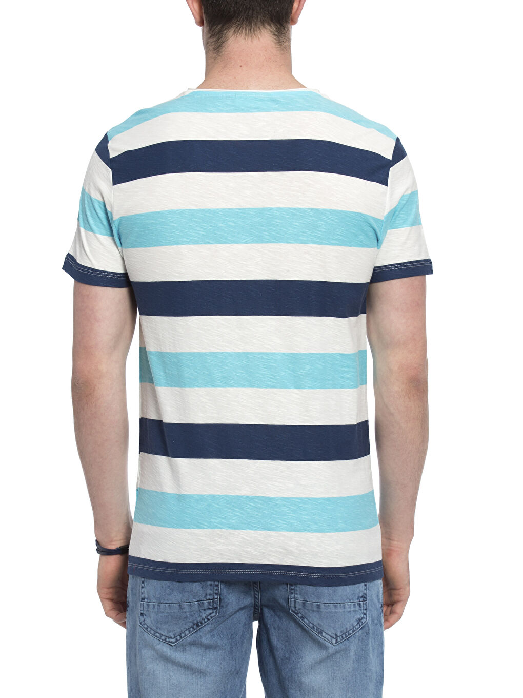 Мужчины Бирюзовый Футболка-1