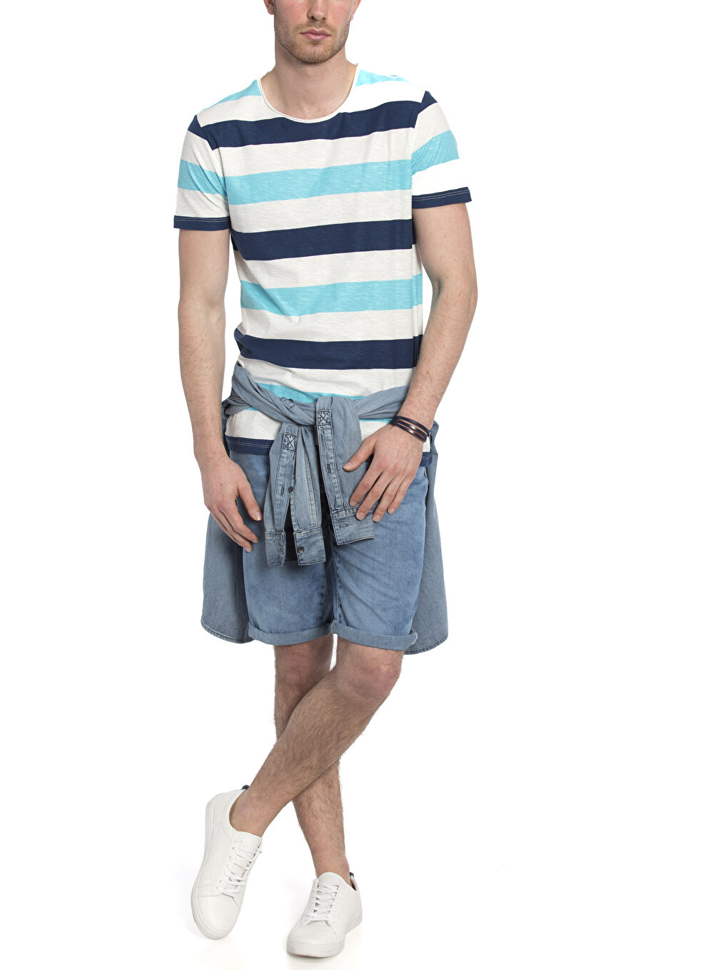 Мужчины Бирюзовый Футболка-2