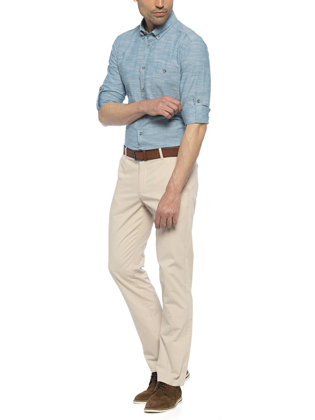 Pantalon chino BEIGE Homme-2