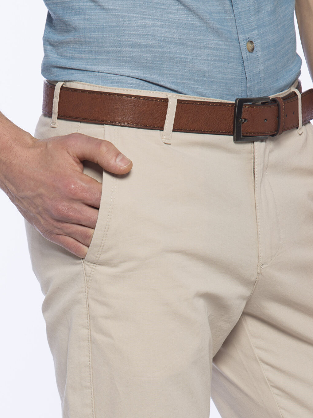Pantalon chino BEIGE Homme-3