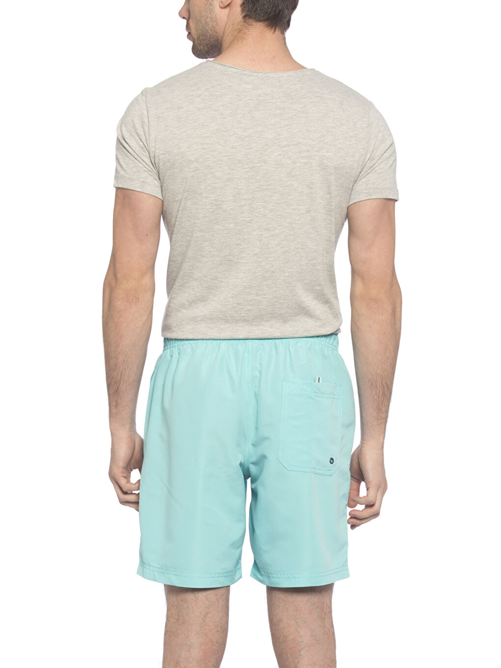 Above Knee Length Basic Sea Shorts-1