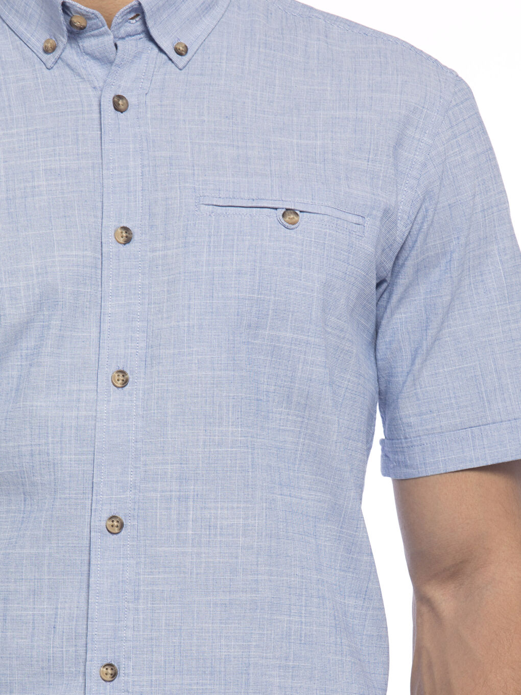 LCWAIKIKI Basic Man BLUE Shirt -7Y4720Z8-CUN