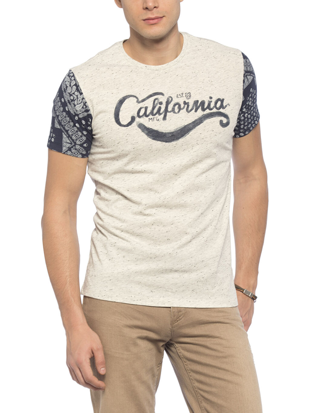 Pembe-Lila-Beyaz Tişört