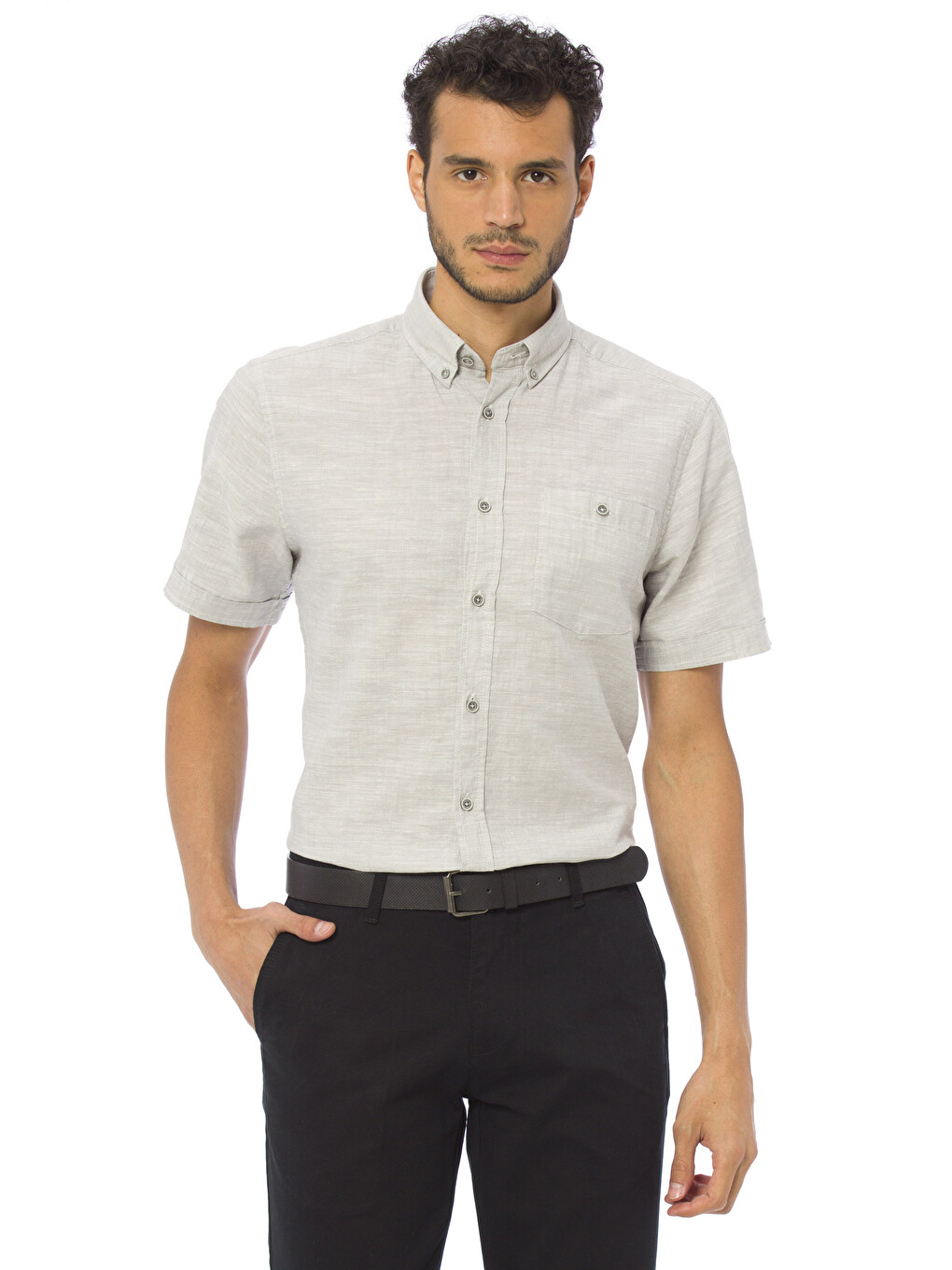 Man Grey Shirt
