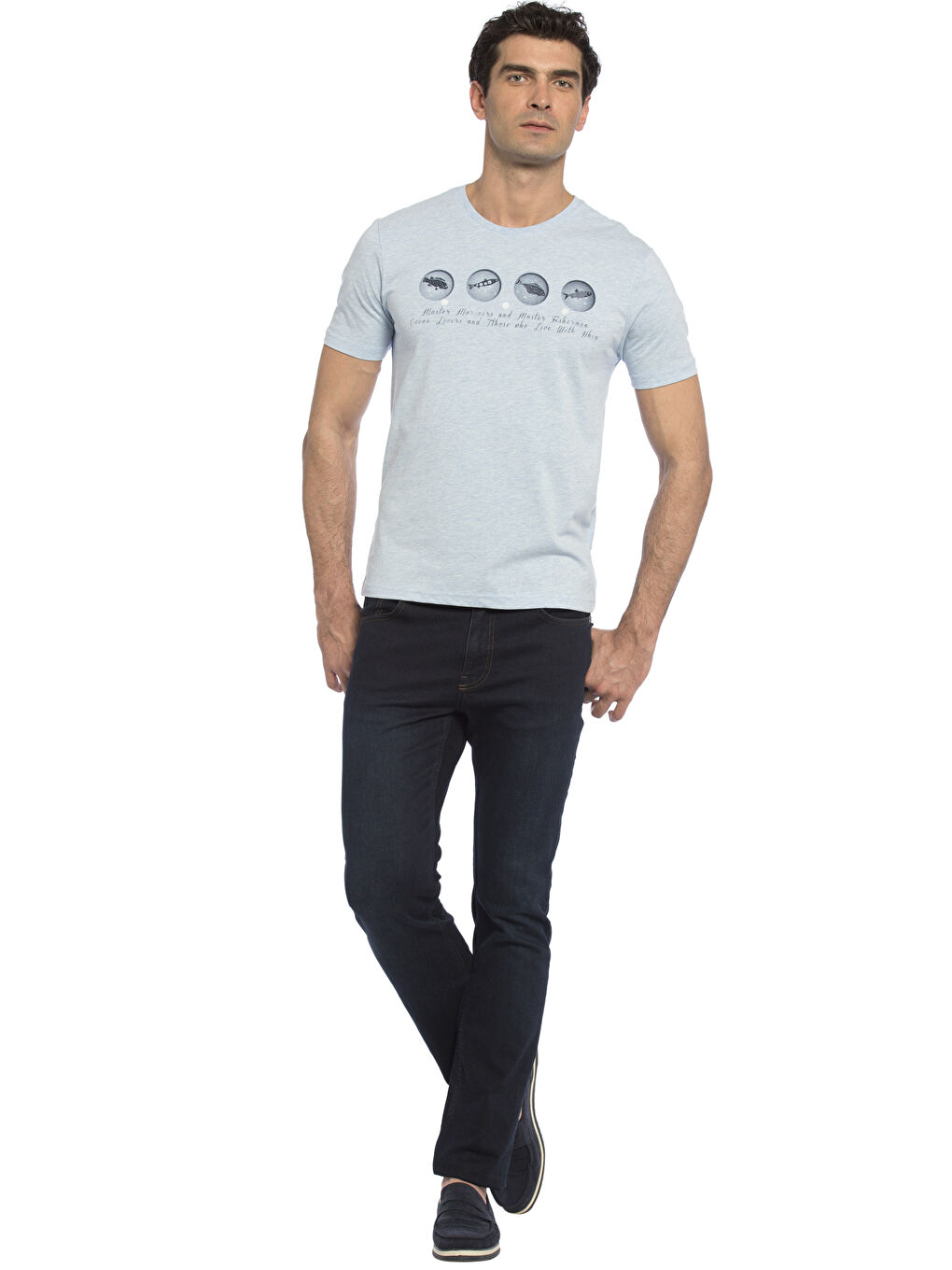 Mavi Melanj Tişört-2