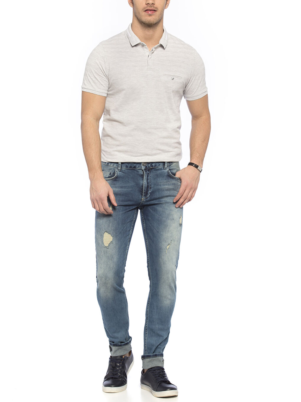 İndigo Koyu Rodeo Jean Pantolon-2