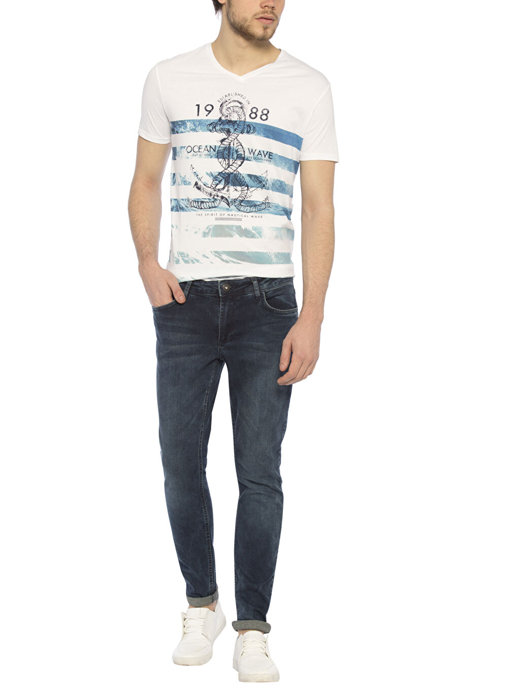 Orta İndigo Rodeo Jean Pantolon-2