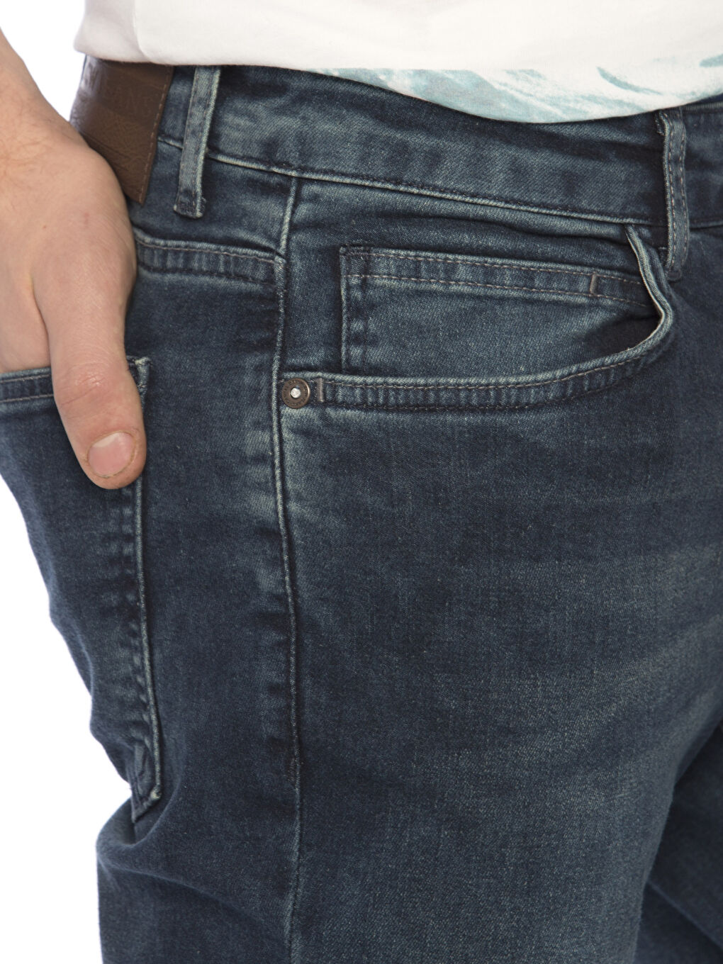 Orta İndigo Rodeo Jean Pantolon-3