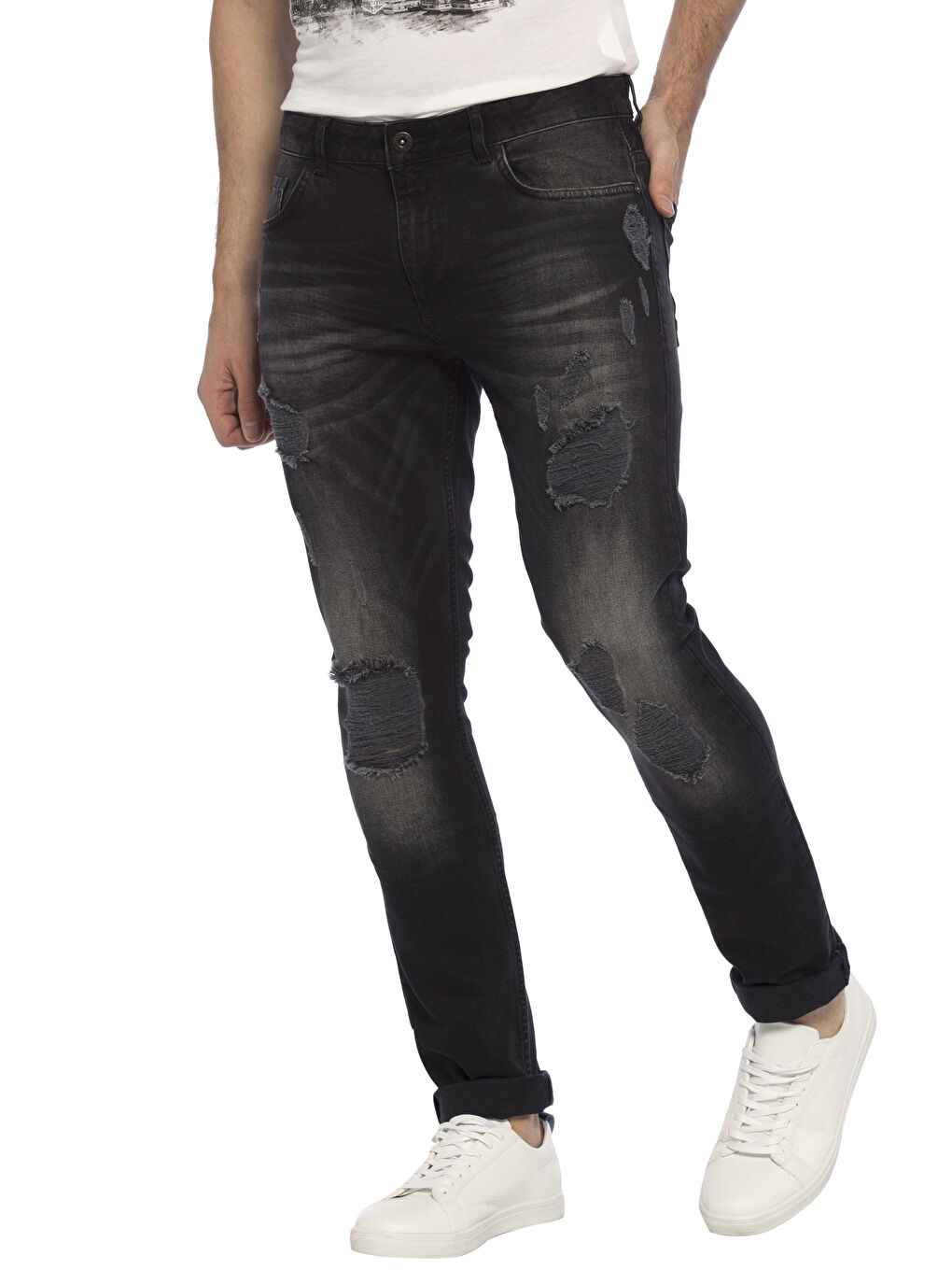 Siyah  Rodeo Jean Pantolon