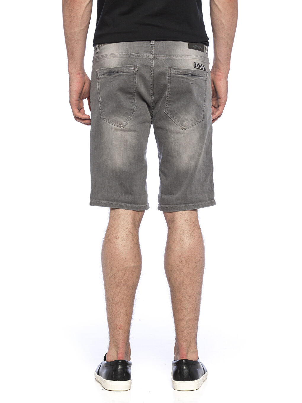 Gri Rodeo Jean Şort-1