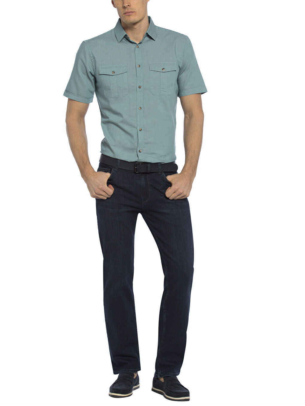 Orta İndigo Rodeo Jean Pantolon-2