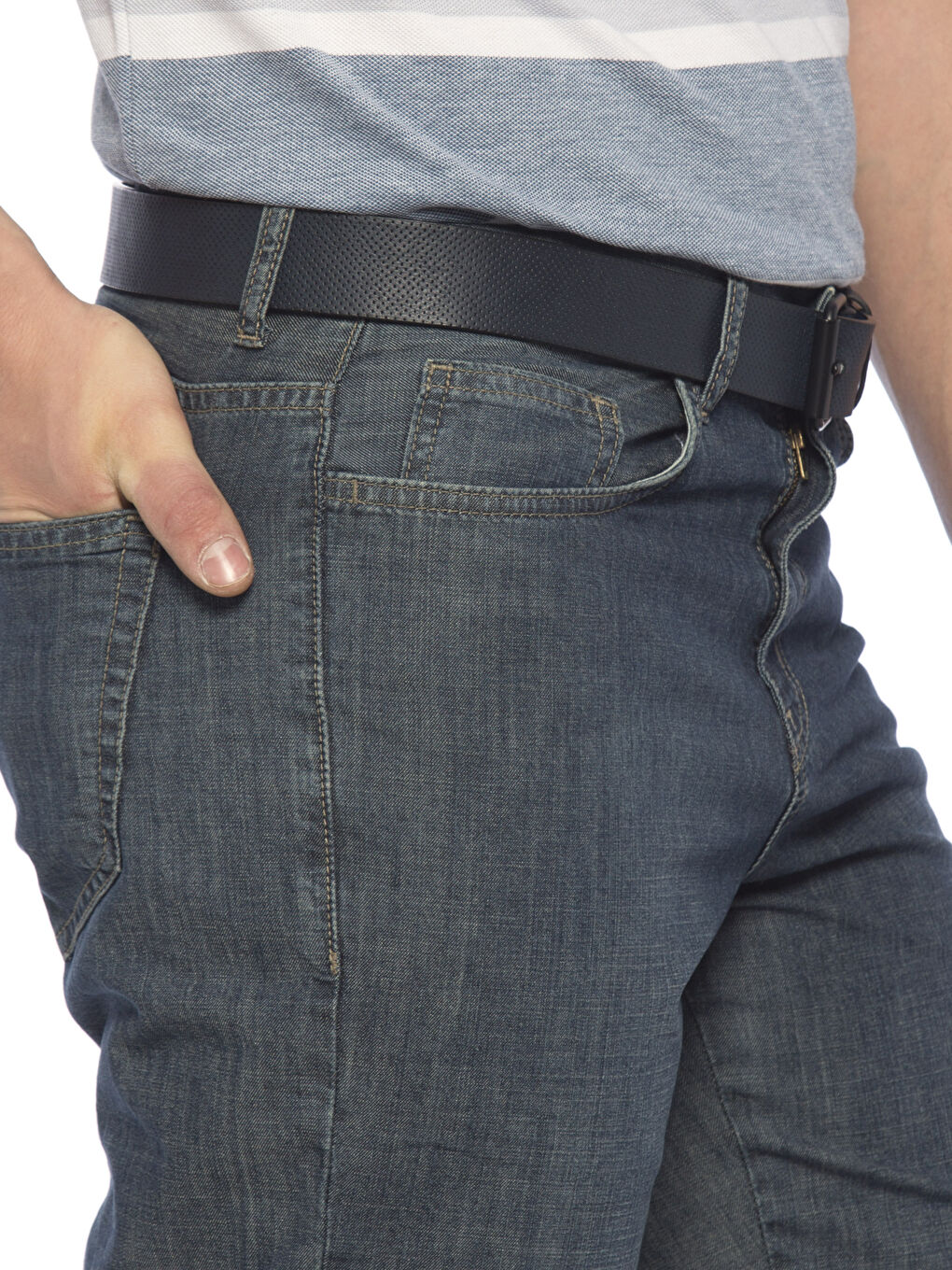 Açık İndigo Rodeo Jean Pantolon-3