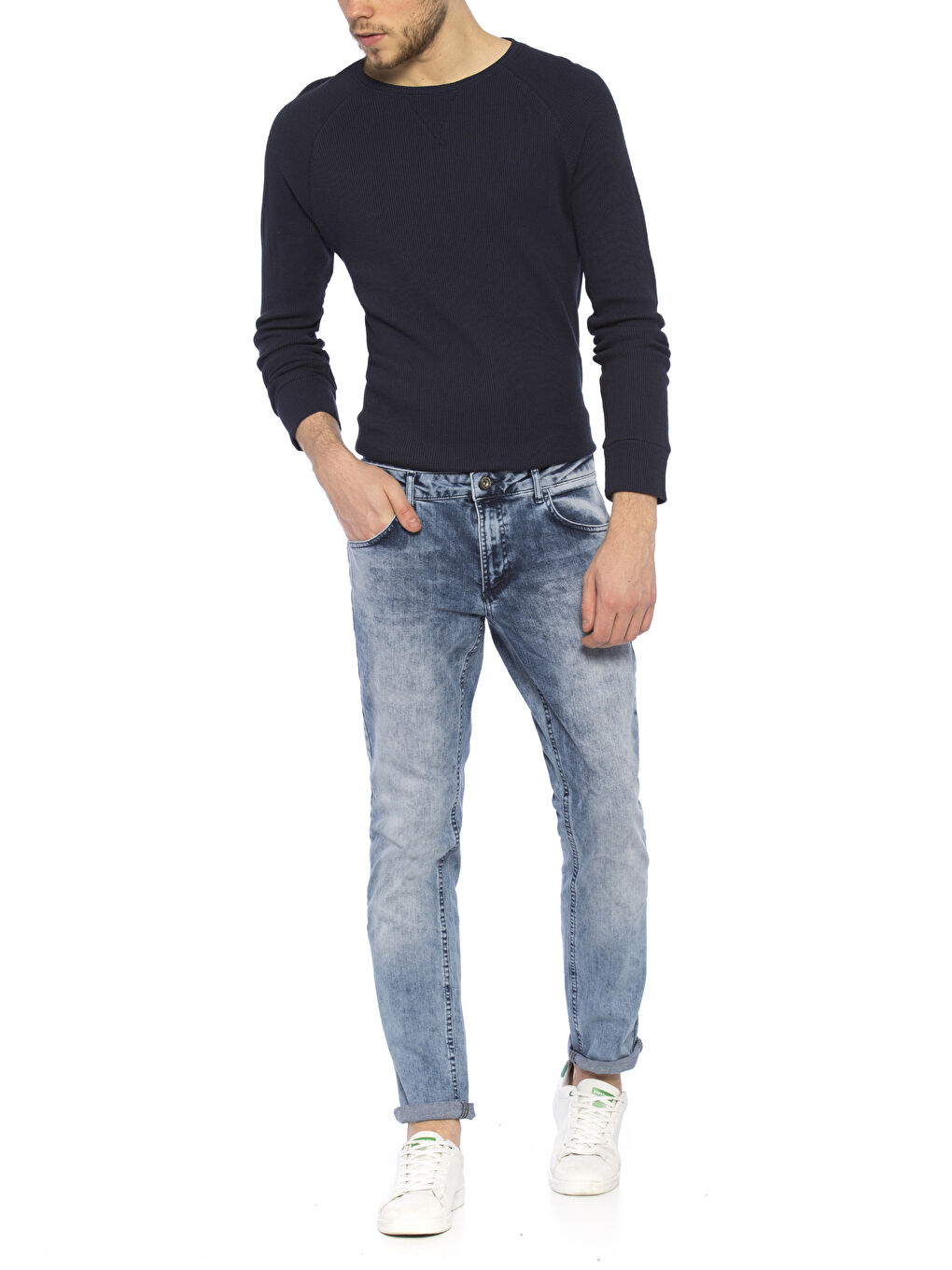 Açık İndigo Rodeo Jean Pantolon-2