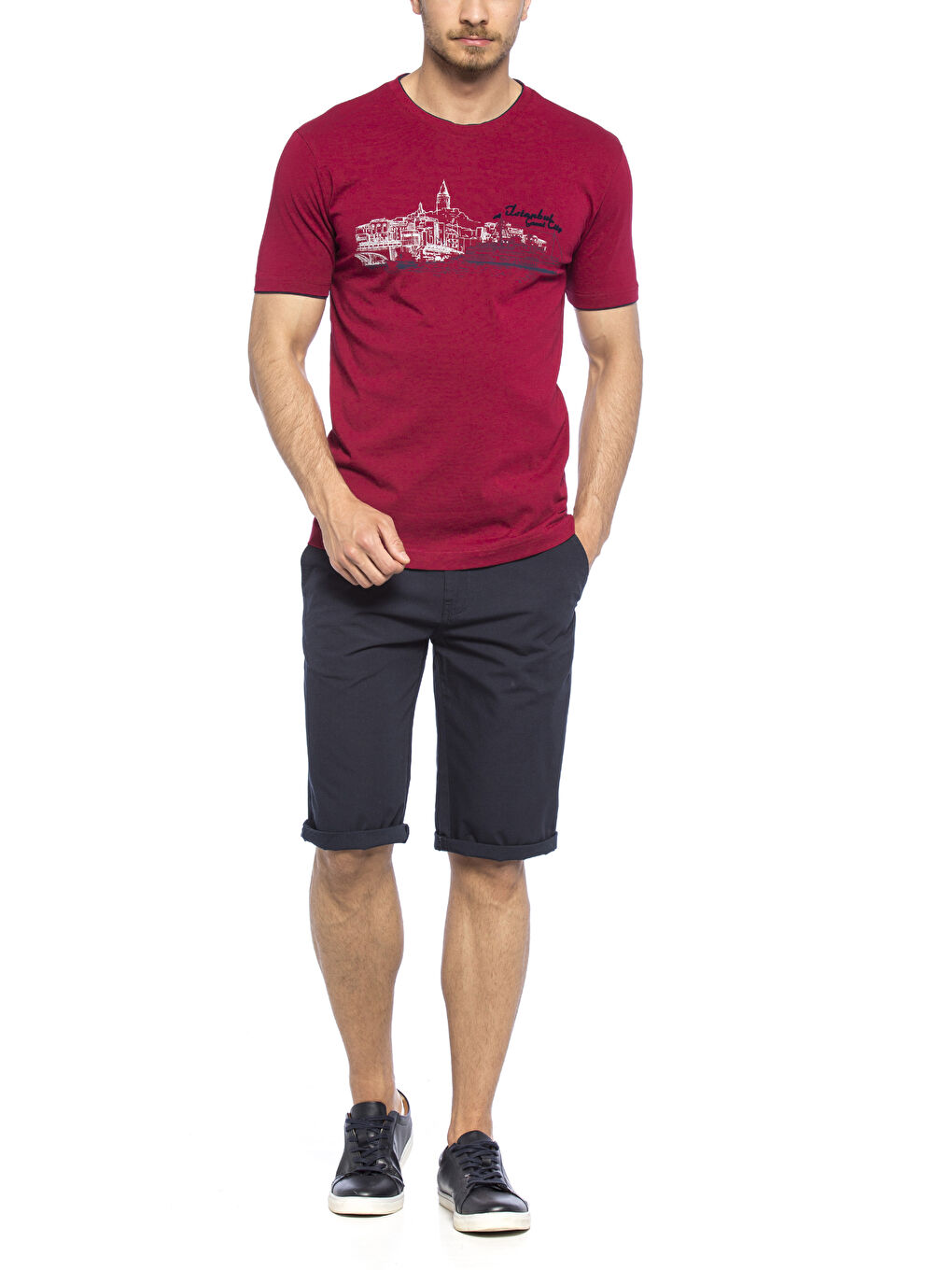 Derin Bordo Tişört-2