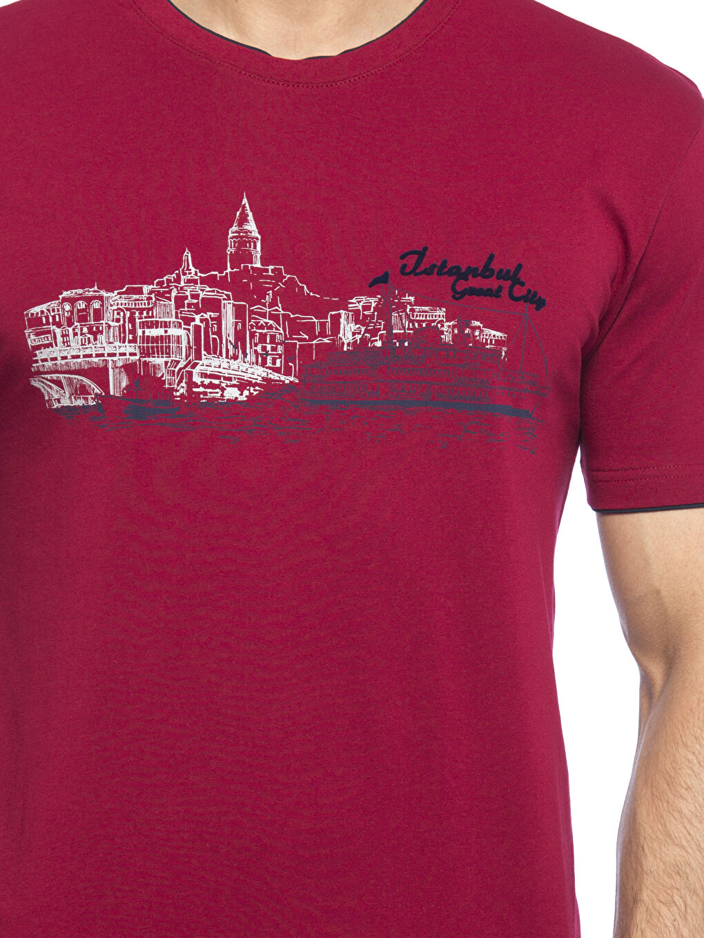 Derin Bordo Tişört-3