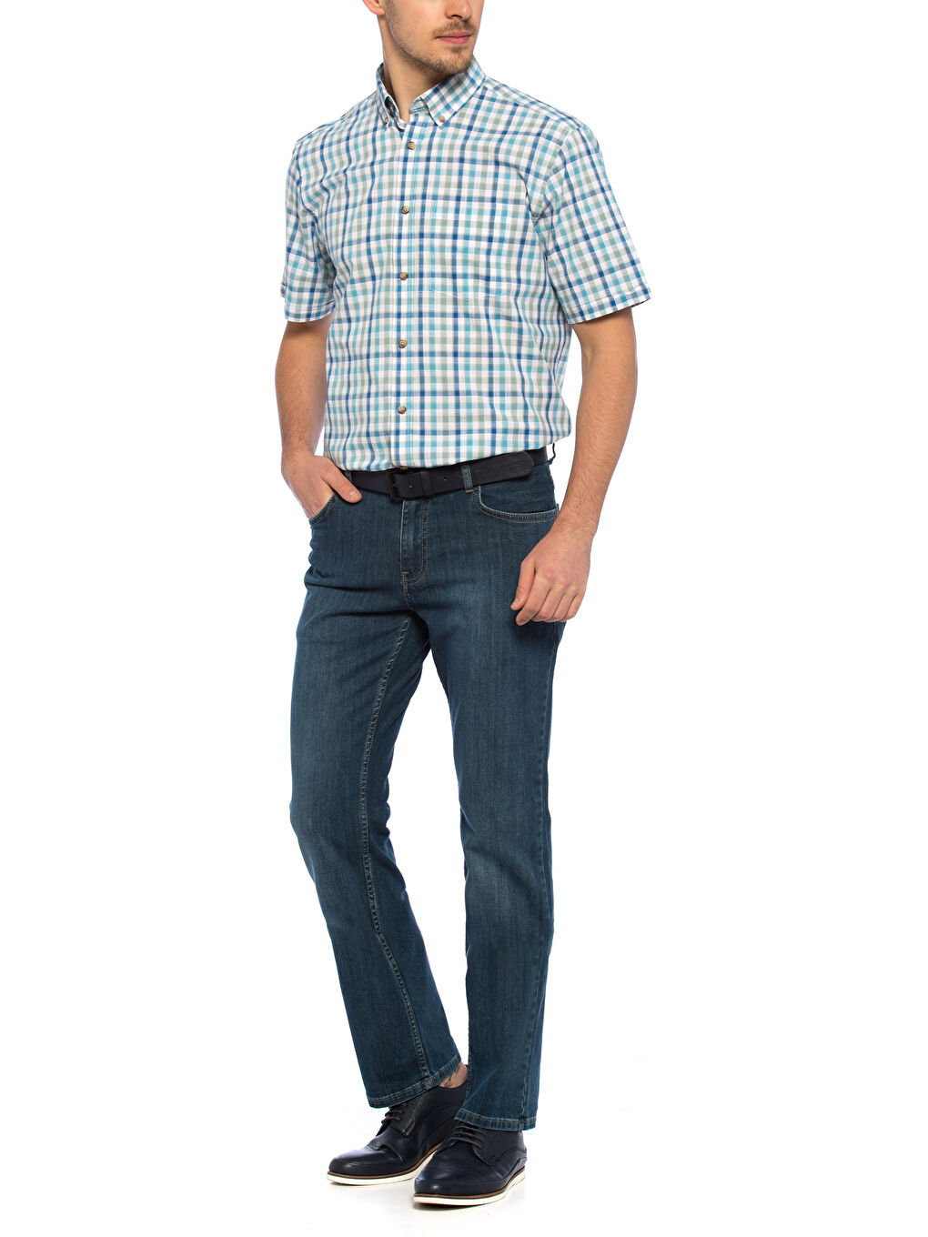 Açık İndigo Rodeo Jean Pantolon-2