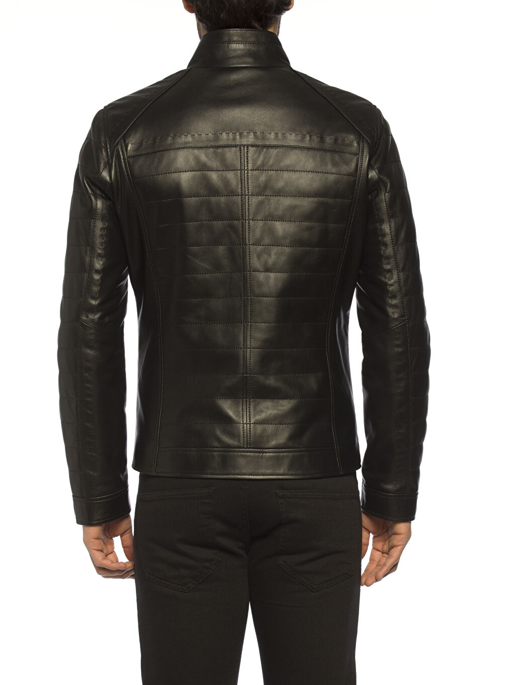 Yeni Siyah Deri Mont-1