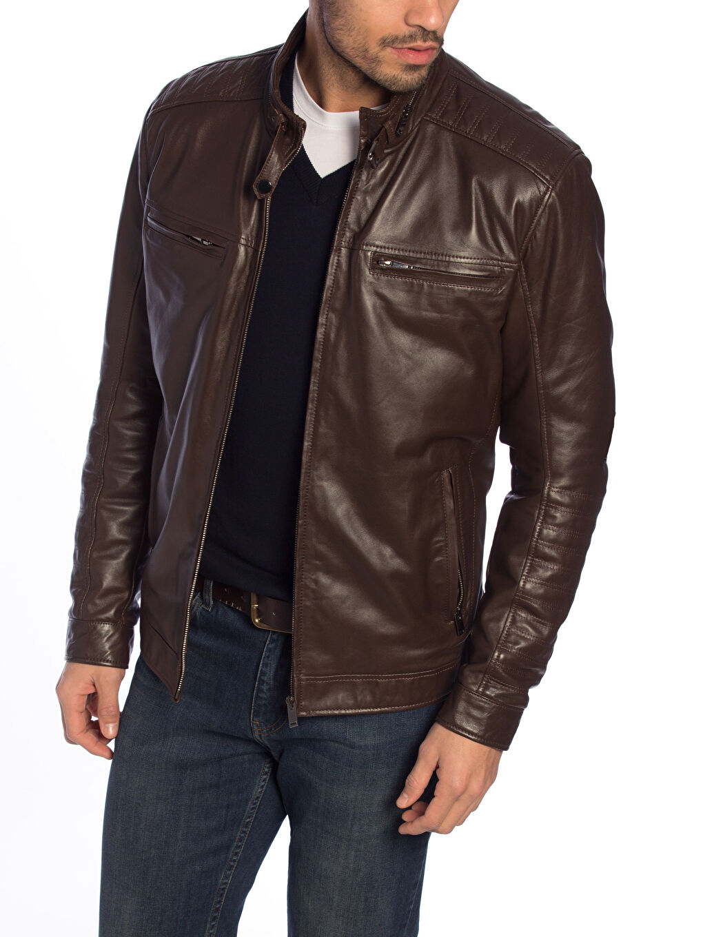 BRAON Kožni kaput Muškarac