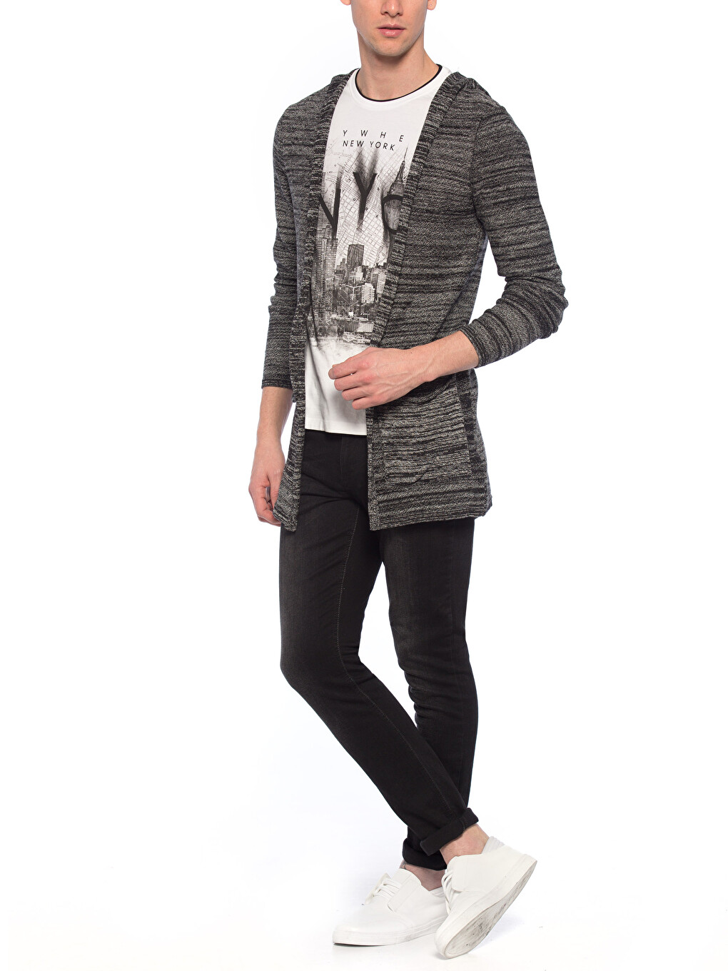 Man Black Cardigan-2