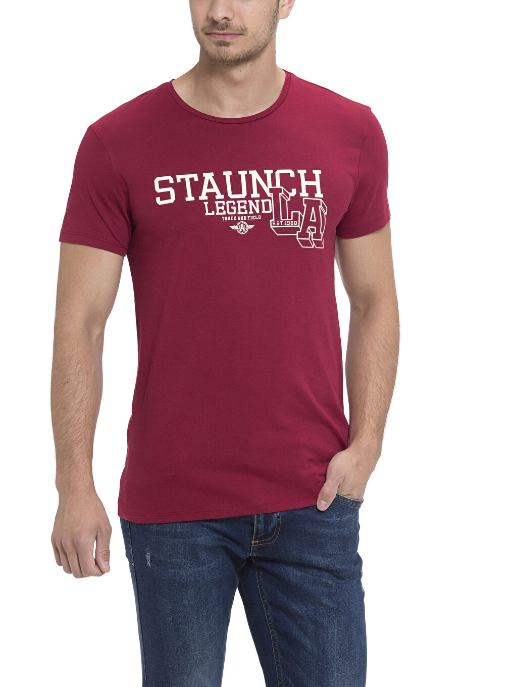 Mann BURGUND T-Shirt