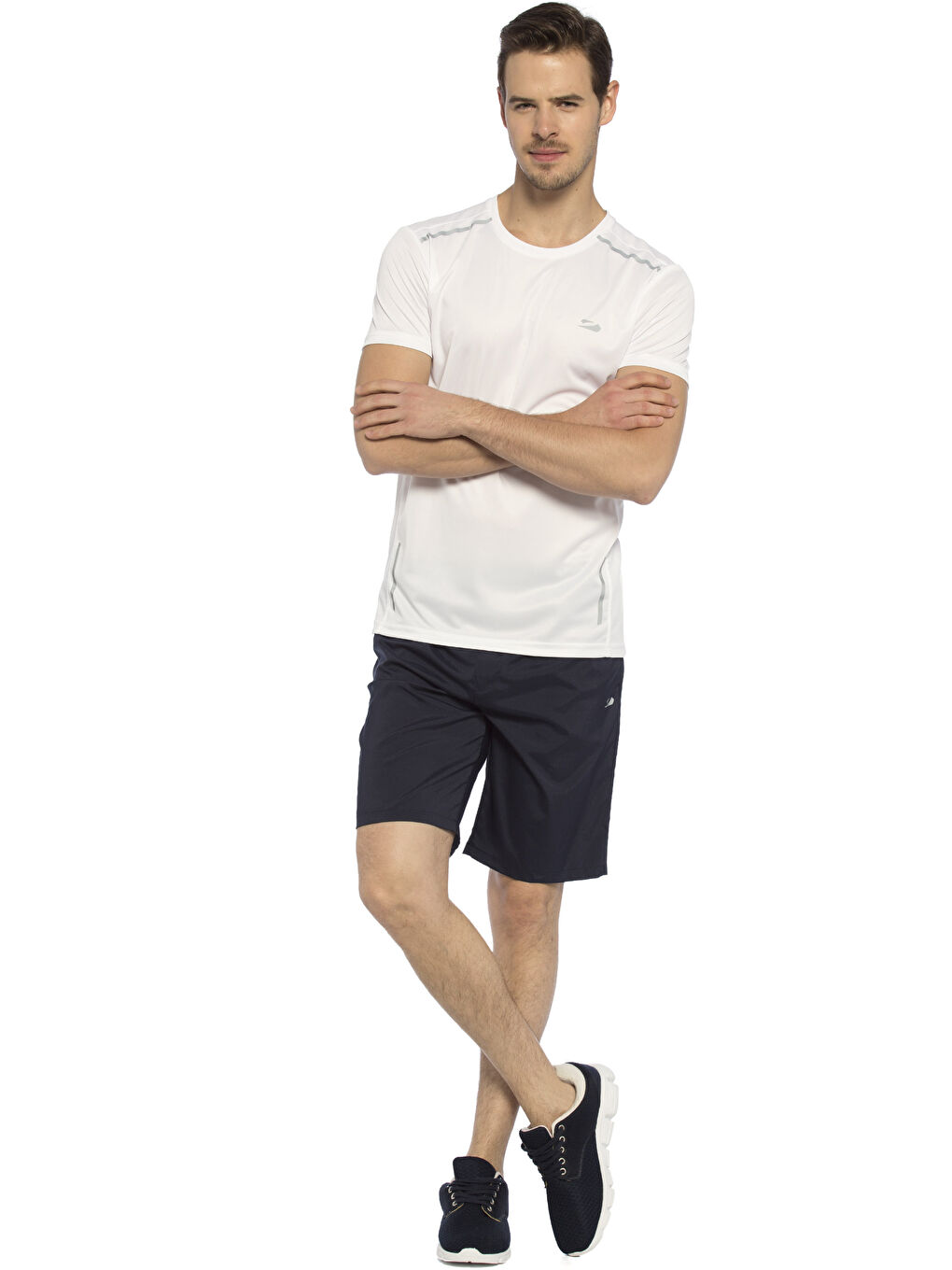 Optık Beyaz Spor Tişört-2